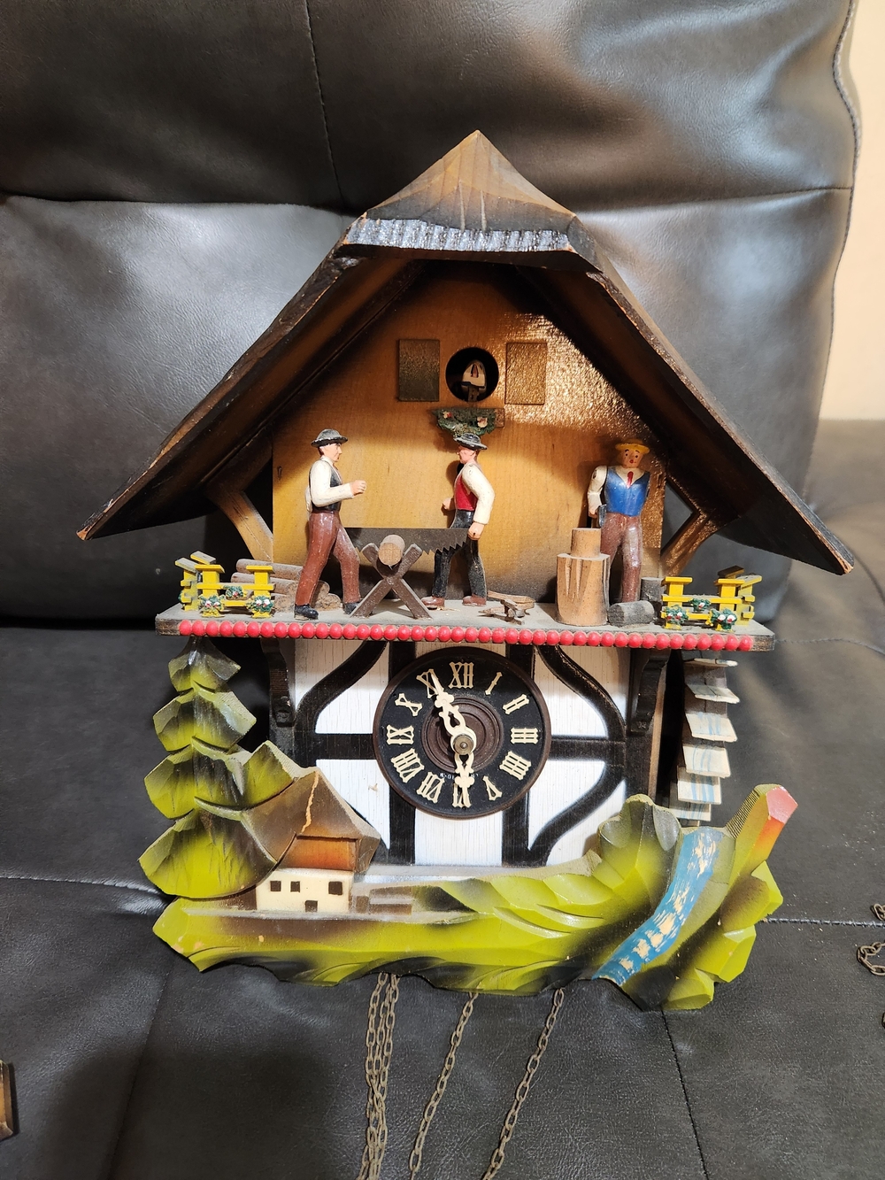 Antique West Germen Schmeckenbecher Cuckoo Clock Needs Work!